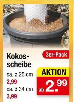 Zimmermann Kokosscheibe ca. ø 25 cm Angebot