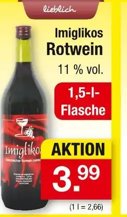 Zimmermann Imiglikos rotwein Angebot