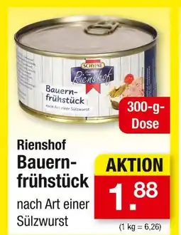 Zimmermann Rienshof bauernfrühstück Angebot
