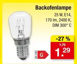 Zimmermann Backofenlampe Angebot