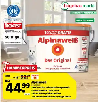 Hagebau Alpina alpinweiß das original Angebot