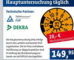 AUTO plus Hauptuntersuchung täglich Angebot