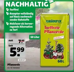 Hagebau Grünfix torffreie pflanzerde Angebot
