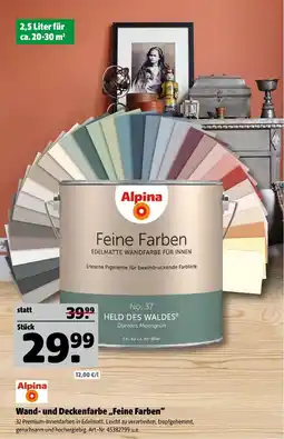 Hagebau Alpina wand- und deckenfarbe feine farben Angebot