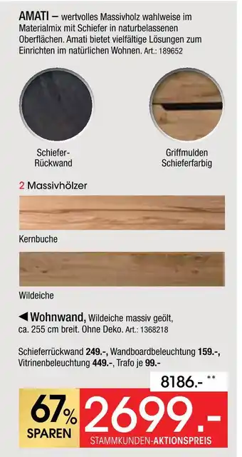 Zurbrüggen Wohnwand Angebot