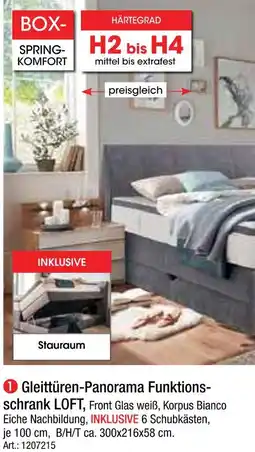 Zurbrüggen Gleittüren-panorama funktionsschrank loft Angebot