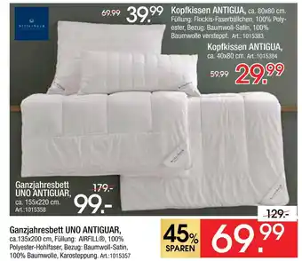 Zurbrüggen Billerbeck kopfkissen antigua Angebot