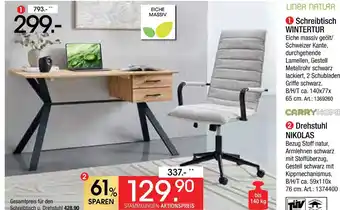 Zurbrüggen Linea natura schreibtisch wintertur Angebot