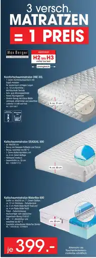 Zurbrüggen Max berger komfortschaummatratze one xxl Angebot