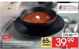 Zurbrüggen Maxwell & williams dinner-set caviar black 8-tlg Angebot