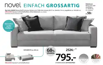 Zurbrüggen Novel big-sofa lindsey Angebot