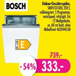 Möbel Boss Bosch einbau-geschirrspüler smv41d10eu Angebot