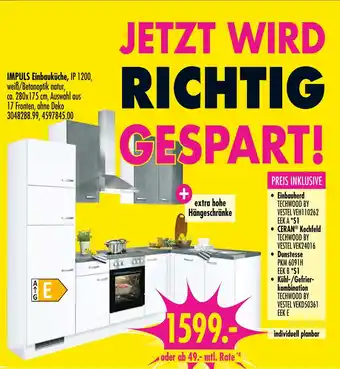 Möbel Boss Impuls, techwood einbauküche ip 1200 Angebot