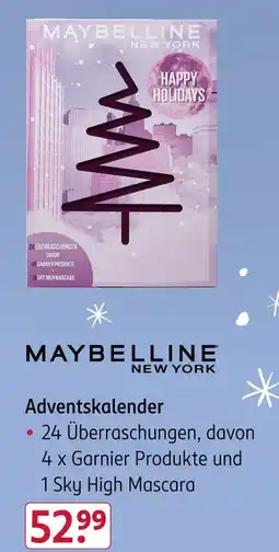 Rossmann Maybelline new york adventskalender Angebot