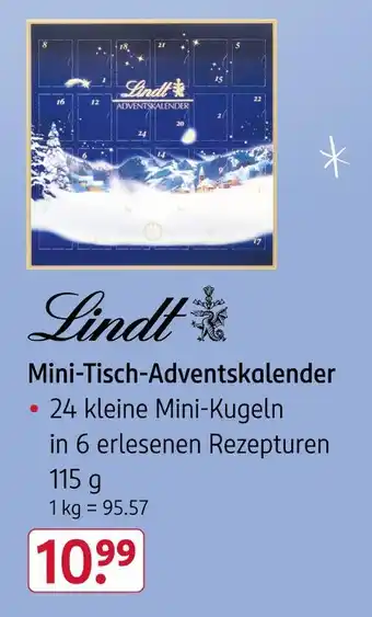Rossmann Lindt mini-tisch-adventskalender Angebot