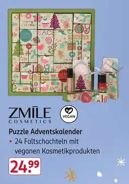 Rossmann Zmile cosmetics puzzle adventskalender Angebot