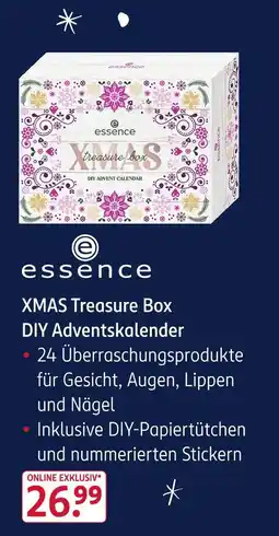 Rossmann Essence xmas treasure box diy adventskalender Angebot