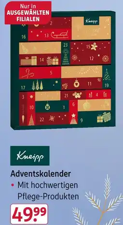 Rossmann Kneipp adventskalender Angebot
