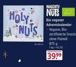 Rossmann Naughty nuts bio veganer adventskalender Angebot