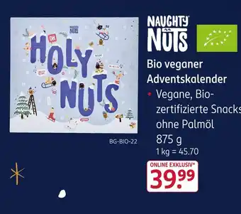 Rossmann Naughty nuts bio veganer adventskalender Angebot
