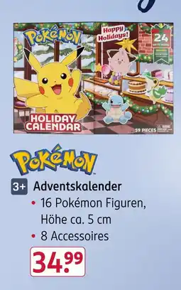 Rossmann Pokémon holiday calendar adventskalender Angebot