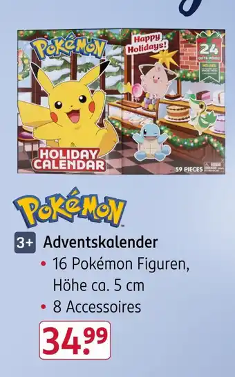 Rossmann Pokémon holiday calendar adventskalender Angebot