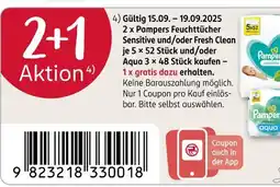 Rossmann Pampers feuchttücher sensitive Angebot