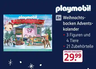Rossmann Playmobil weihnachtsbacken adventskalender Angebot