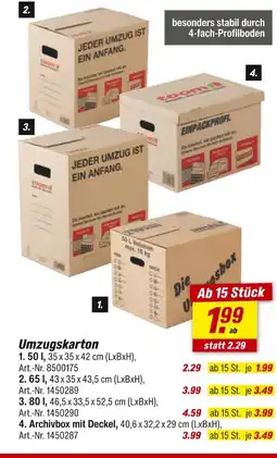 toom Baumarkt Toom umzugskarton 50 l Angebot