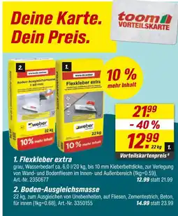 toom Baumarkt Weber flexkleber extra Angebot