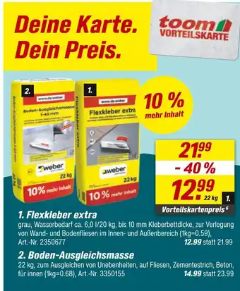 toom Baumarkt Weber flexkleber extra Angebot