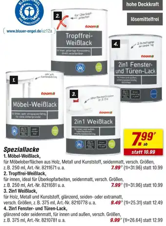 toom Baumarkt Toom möbel-weißlack Angebot