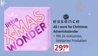 Rossmann Essence all i want for christmas adventskalender Angebot
