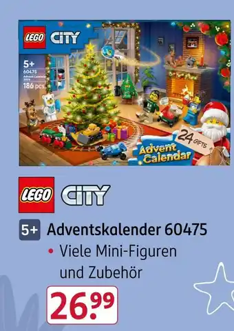 Rossmann Lego city adventskalender 60475 Angebot