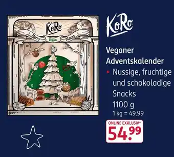 Rossmann Koro veganer adventskalender Angebot