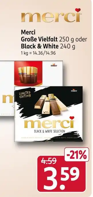 Rossmann Merci große vielfalt Angebot