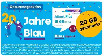 Rossmann Blau allnet flat 15 gb lte/5g Angebot