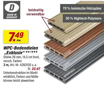 toom Baumarkt Wpc-bodendielen exklusiv Angebot