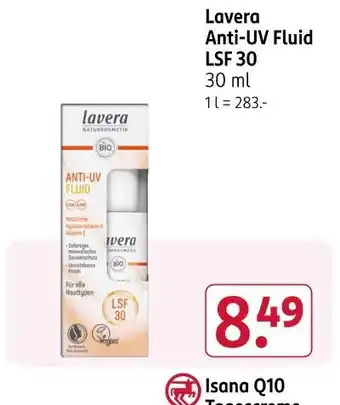 Rossmann Lavera anti-uv fluid lsf 30 Angebot