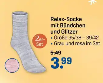 Rossmann Relax-socke mit bündchen und glitzer Angebot