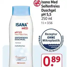 Rossmann Isana med seifenfreies duschgel ph 5,5 Angebot