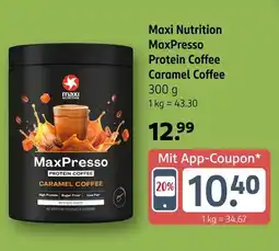 Rossmann Maxi nutrition maxpresso protein coffee caramel coffee Angebot