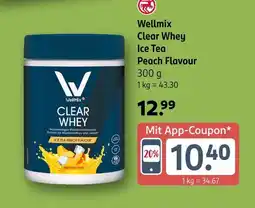 Rossmann Wellmix clear whey ice tea peach flavour Angebot