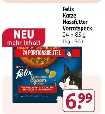 Rossmann Felix katze nassfutter vorratspack Angebot