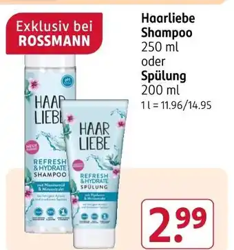 Rossmann Haarliebe refresh & hydrate shampoo Angebot
