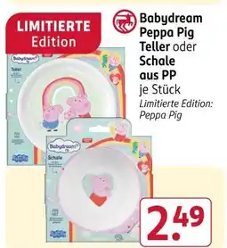 Rossmann Babydream peppa pig teller Angebot