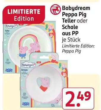 Rossmann Babydream peppa pig teller Angebot