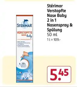 Rossmann Stérimar verstopfte nase baby 2 in 1 nasenspray & spülung Angebot
