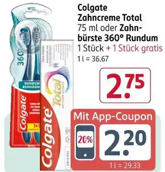 Rossmann Colgate zahncreme total Angebot