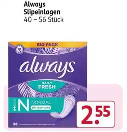 Rossmann Always slipeinlagen Angebot